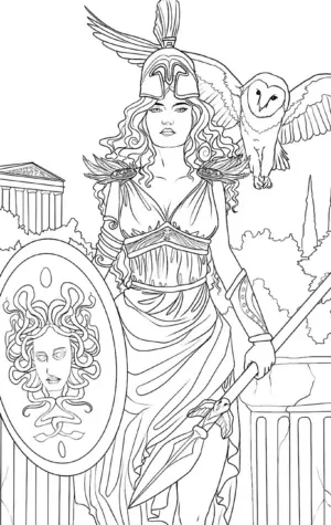 Афина Паллада богиня рисунки