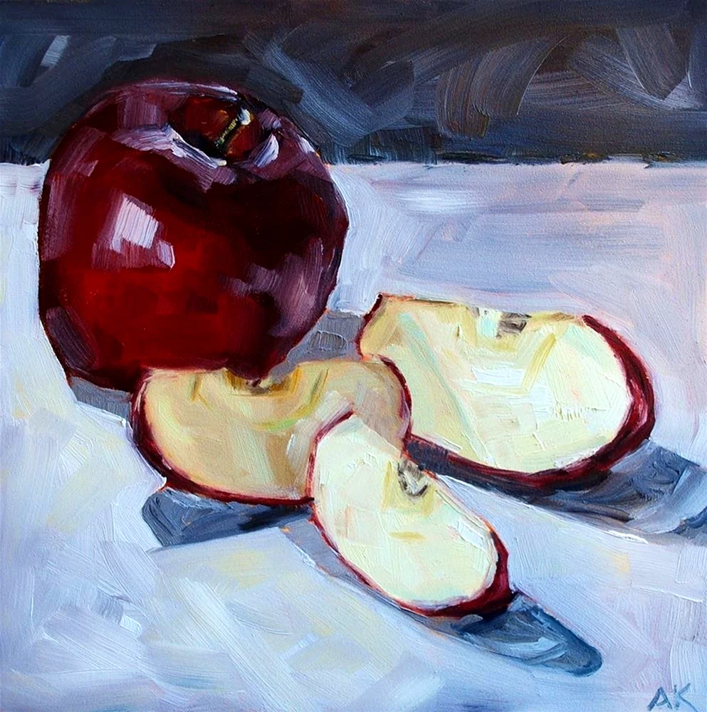 Академическая живопись яблоки этюды