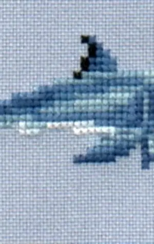 Акула вышивка
