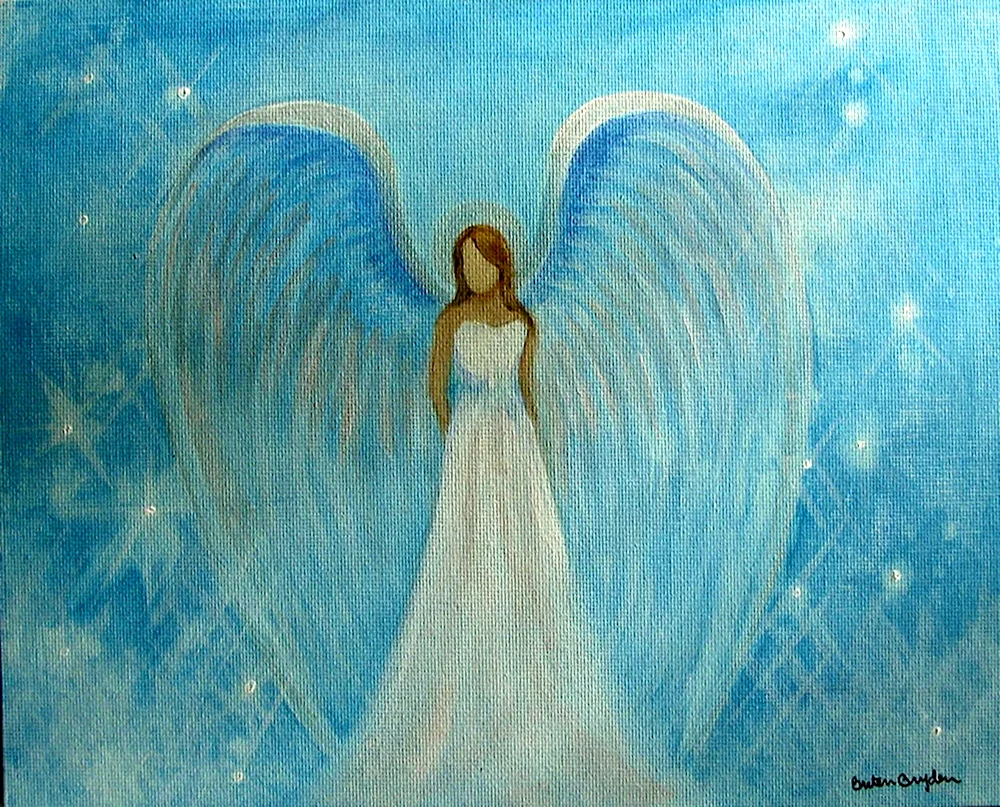 Ангел хранитель красками