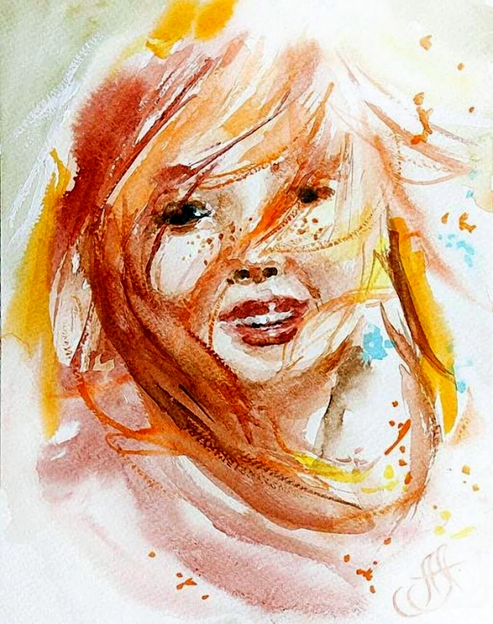 Аннет Логинова художник картины рыжая девочка