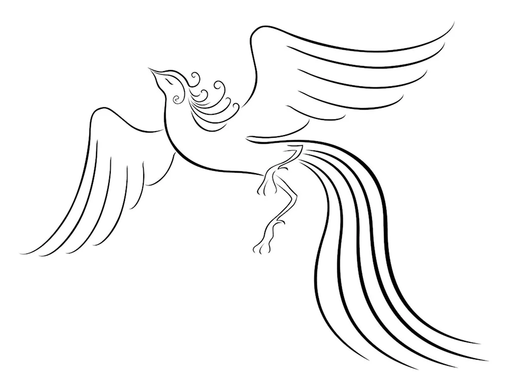 Архангельская птица счастья рисунок