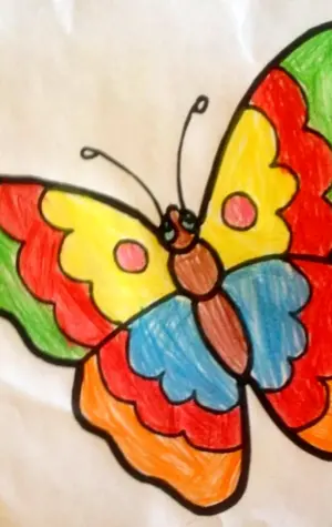 Бабочка для рисования детям