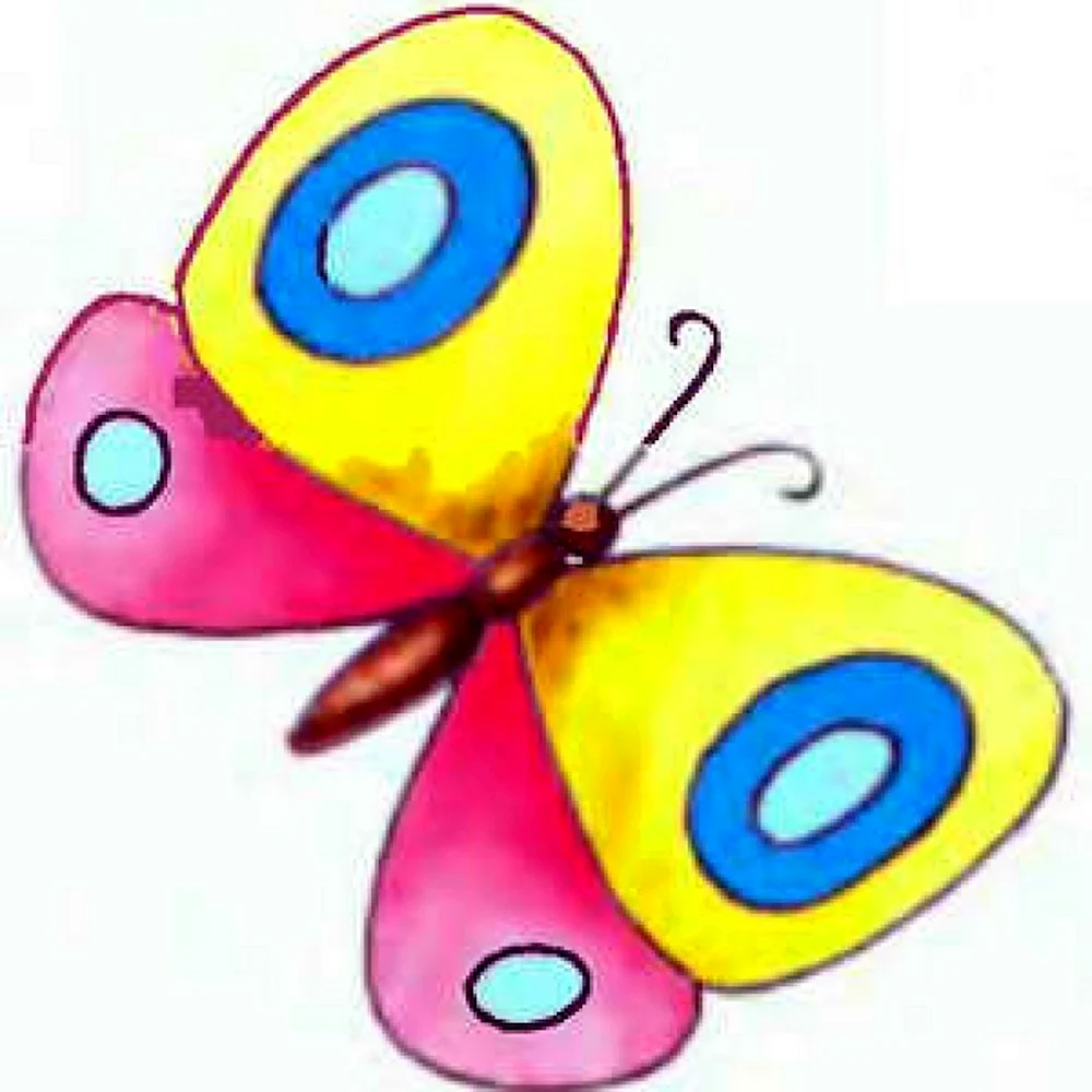 Бабочки для рисования детям в детский сад