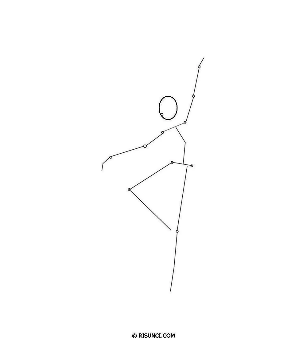 Балерина поэтапно карандашом