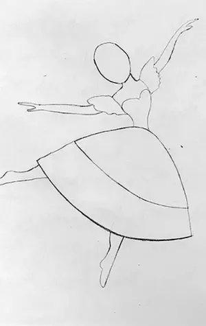 Балерина поэтапное рисование
