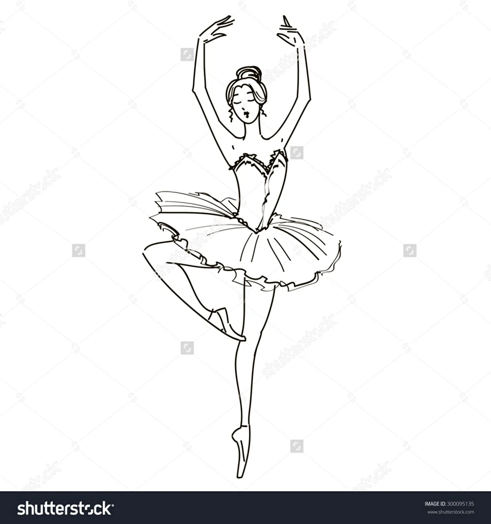 Балерина рисунок для детей лёгкий