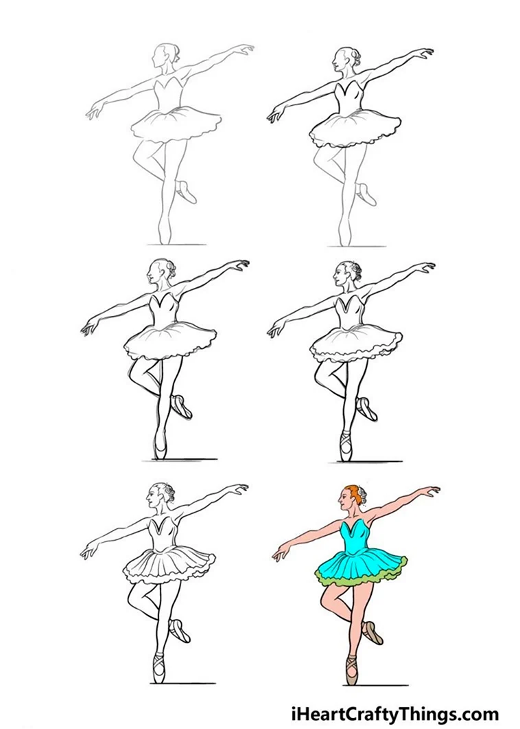 Балерина рисунок поэтапно для начинающих