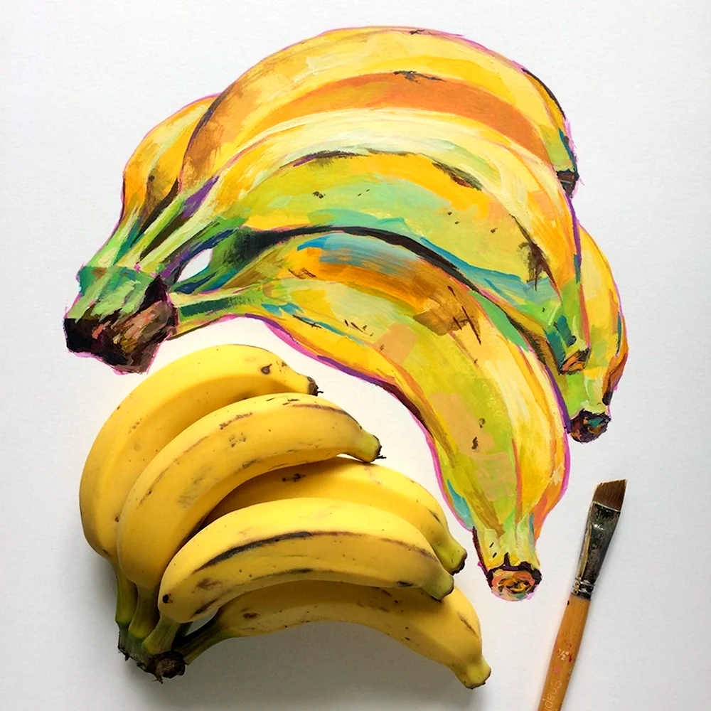 Банан скетч маркерами
