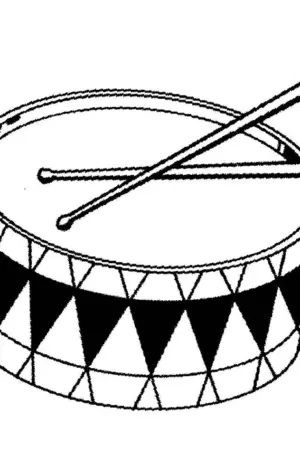 Барабан музыкальный инструмент раскраска