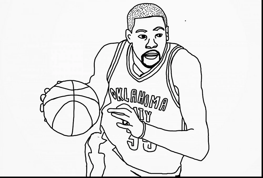 Баскетболист Джеймс Леброн раскраска