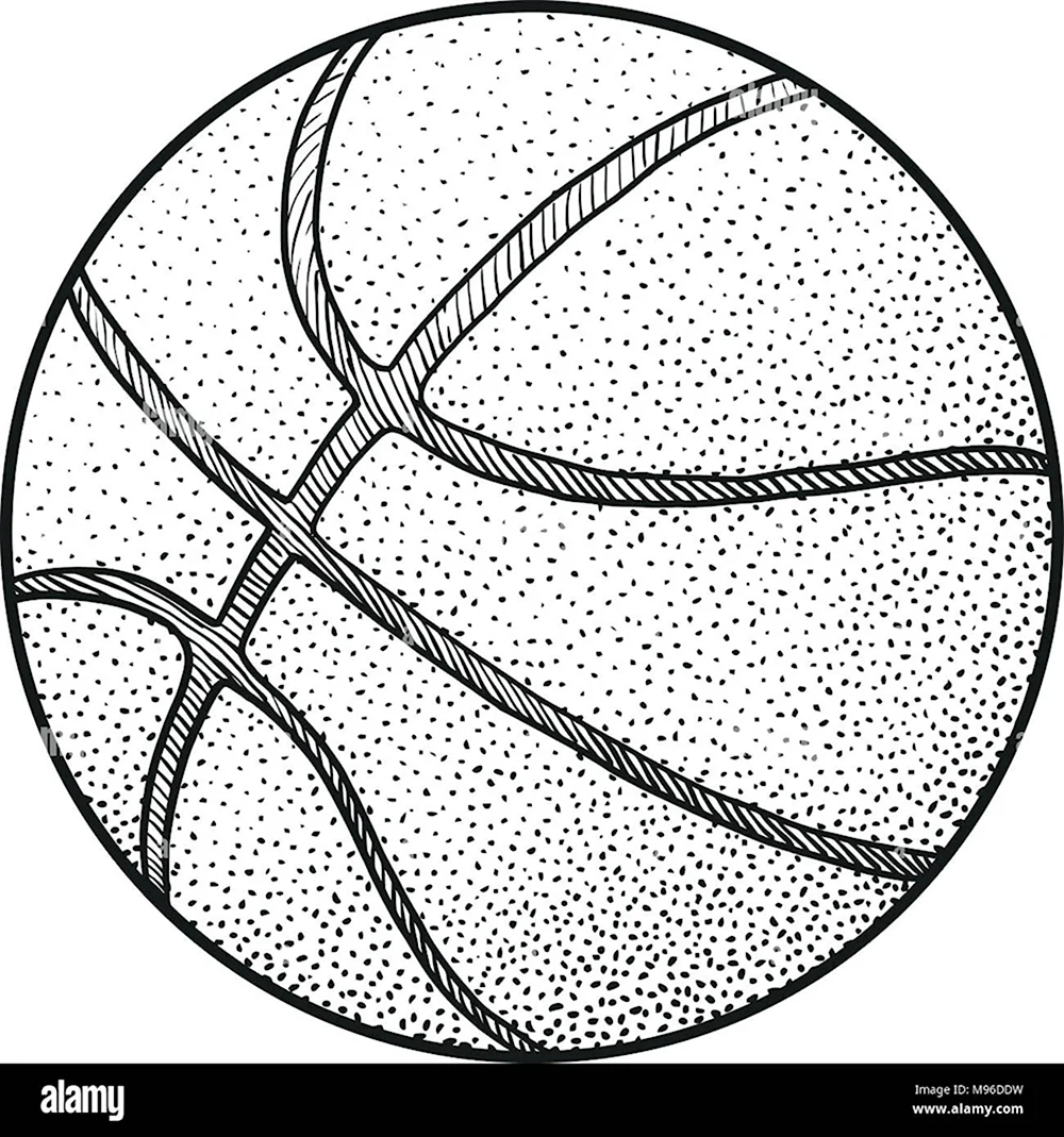 Баскетбольный мяч для срисовки