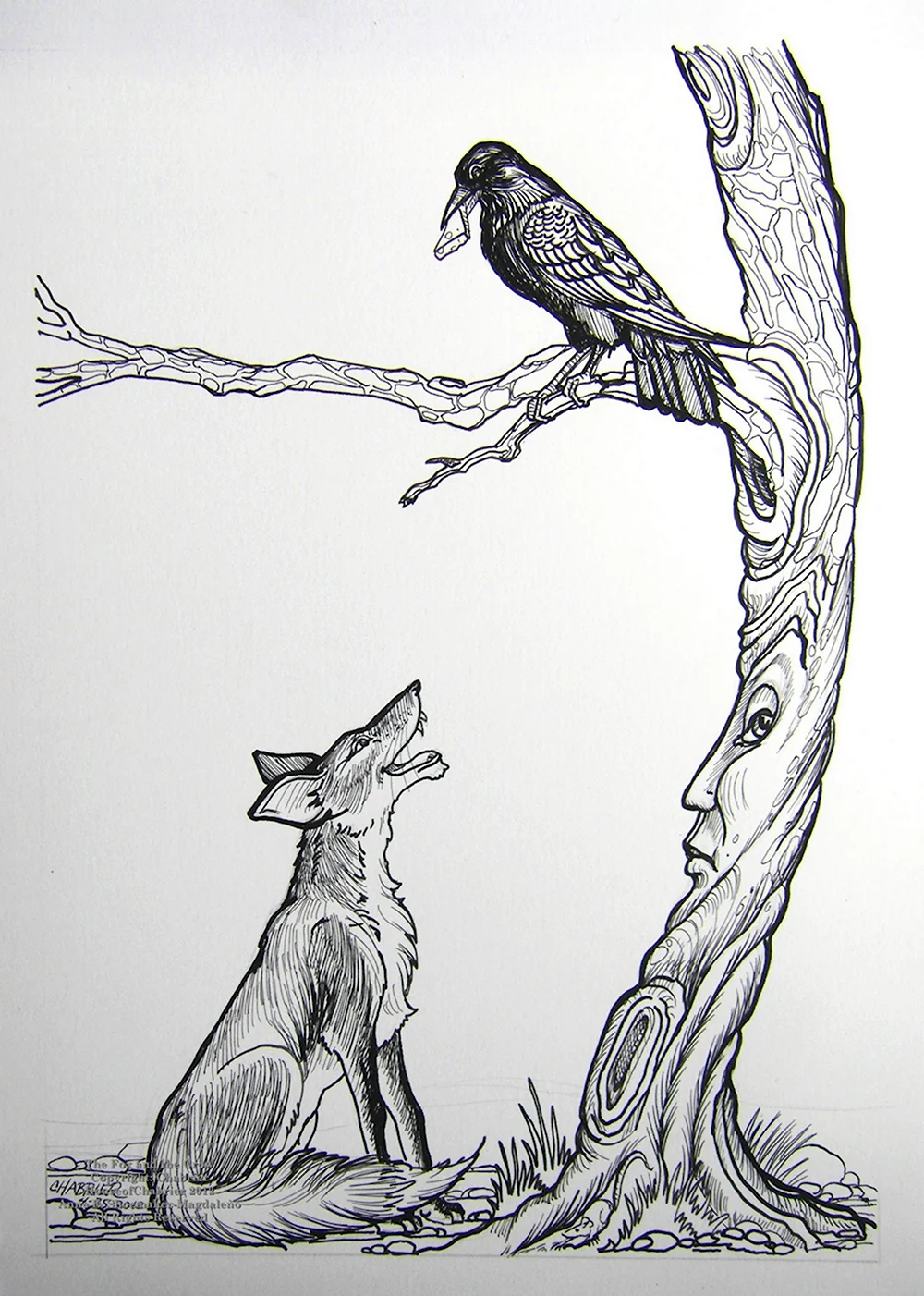 Басня Крылова ворона и лисица