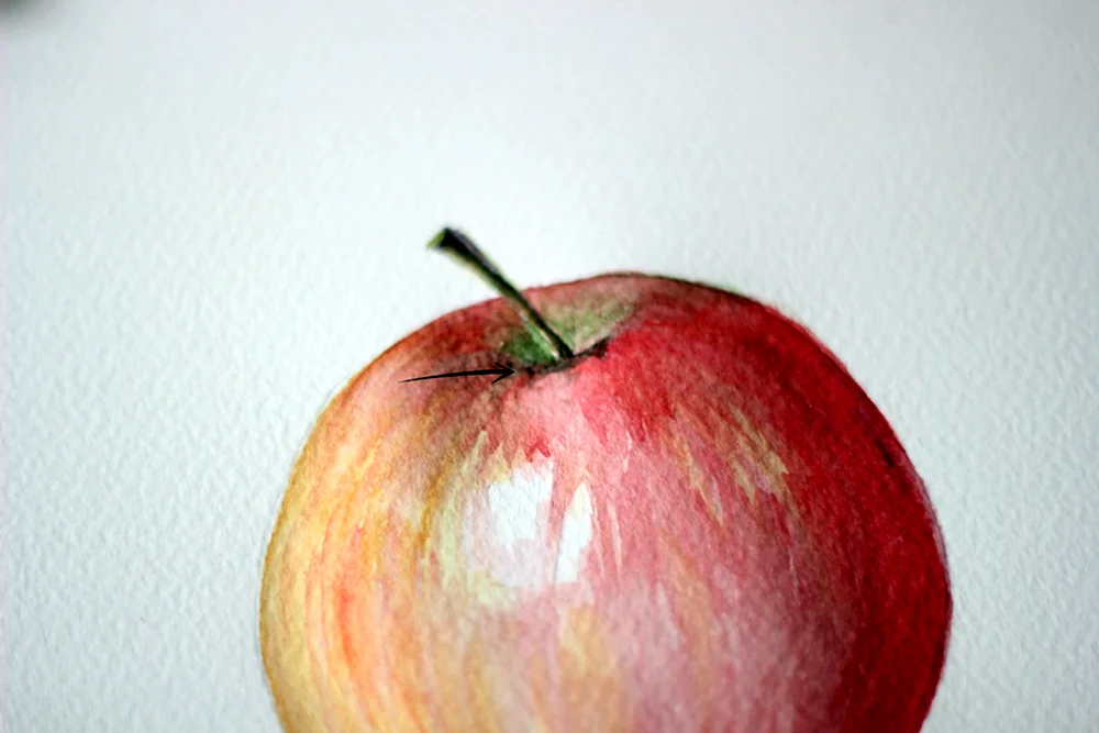 Блик на яблоке