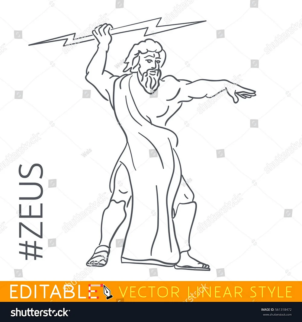Боги древней Греции карандашом Зевс