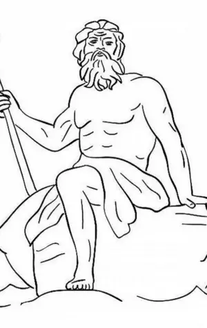 Боги древней Греции Посейдон рисунки детей