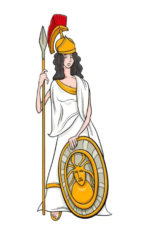 Богиня Афина рисунок