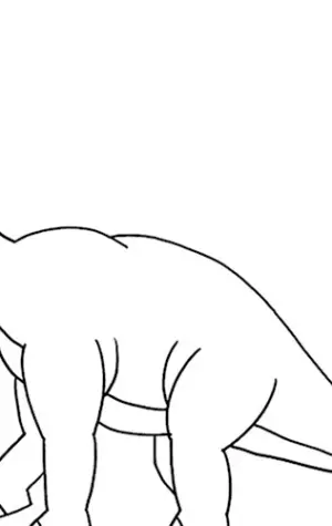 Брахиозавр карандашом