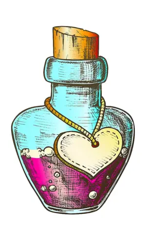 Бутылек в форме сердца