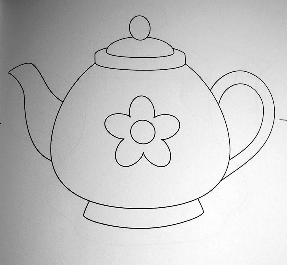 Чайник трафарет для рисования