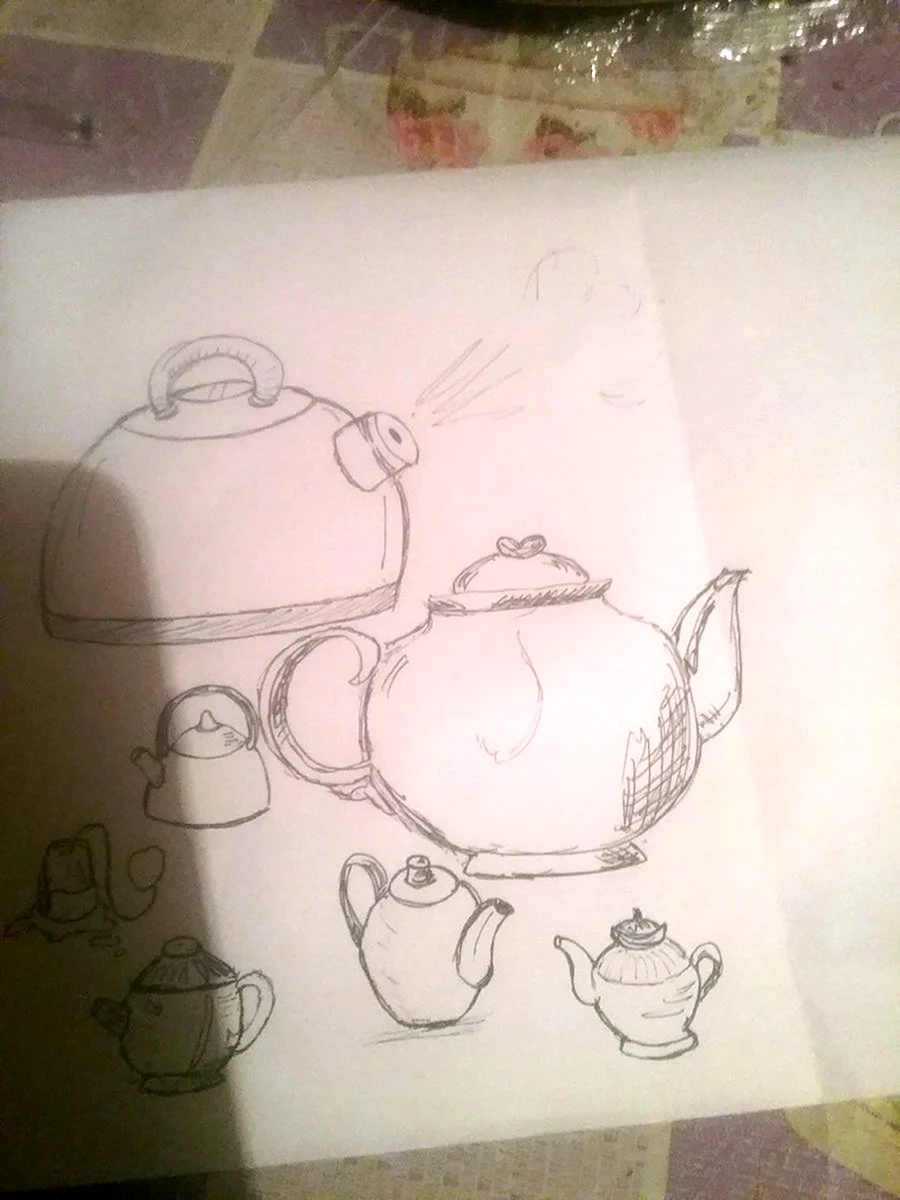 Чайник в виде рисунка