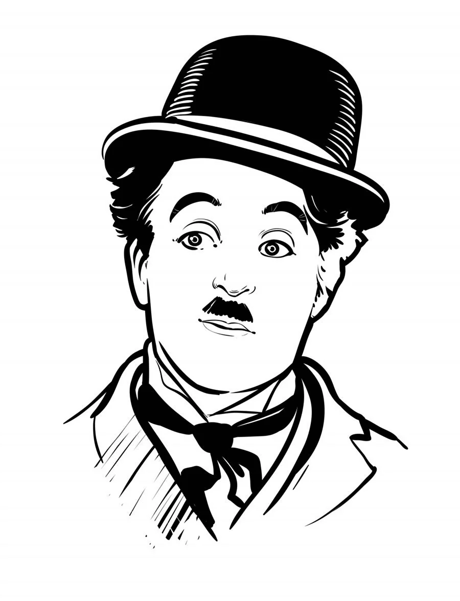 Чарли Чаплин Векторная Графика