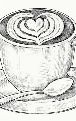 Чашка кофе рисунок