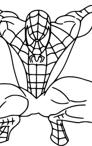 Человек паук для срисовки