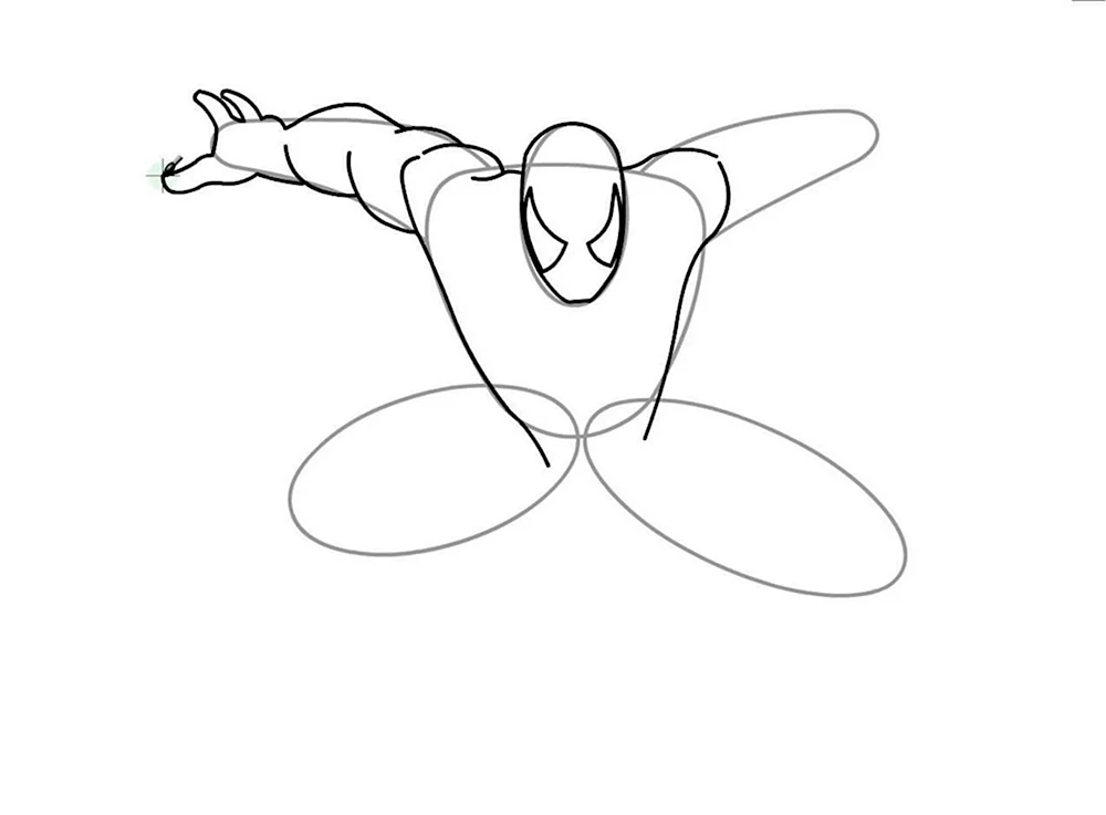 Человек паук рисунок карандашом поэтапно легко