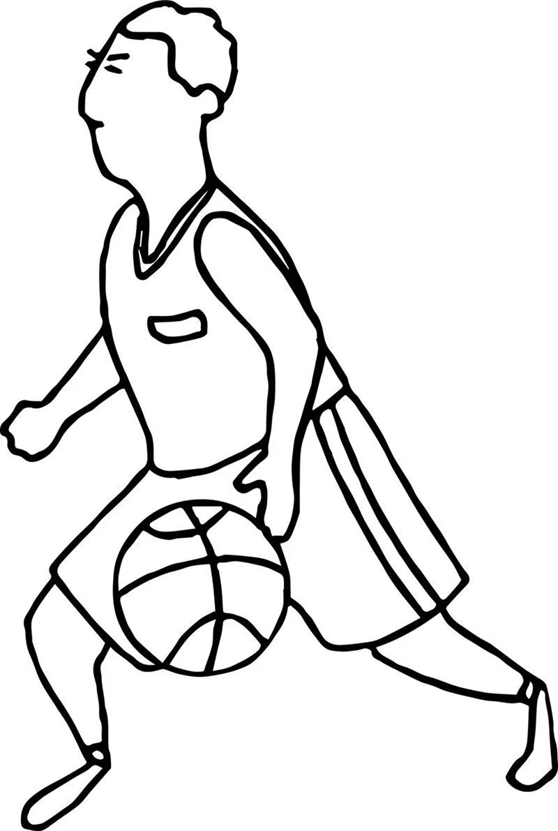 Человек в движении баскетбол