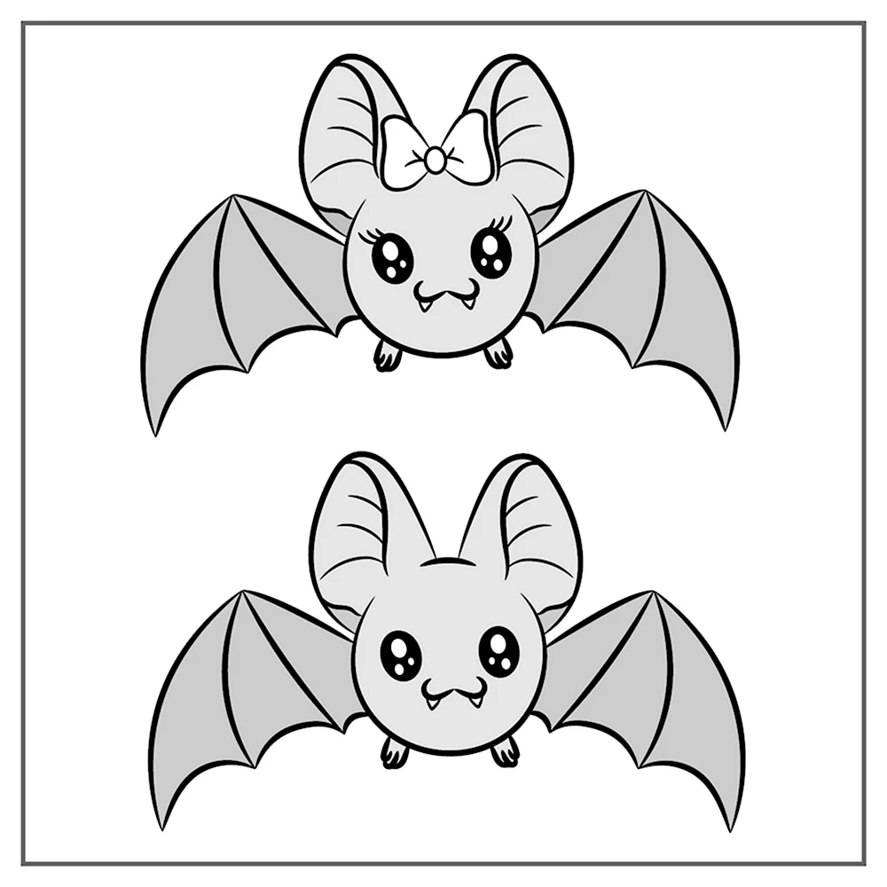 Cute bat drawing