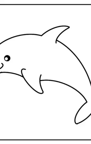 Дельфин рисунок простой