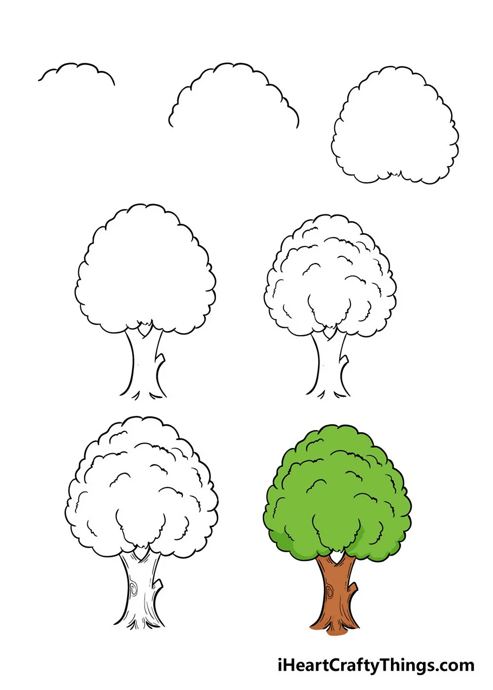 Дерево рисунок для детей простой
