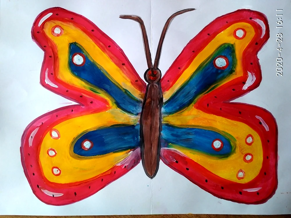 Детские рисунки бабочек