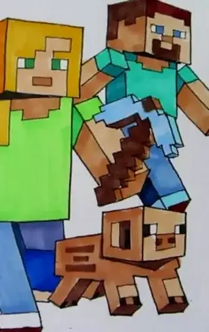Детские рисунки Minecraft