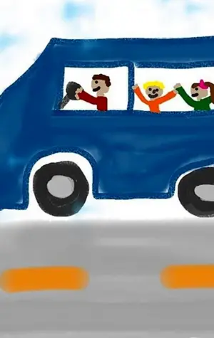 Детский рисунок автомобиля