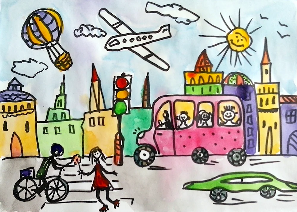 Детский рисунок путешествие