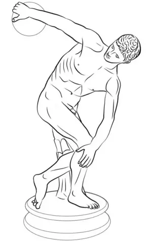 Дискобол v в. до н.э. срисовка