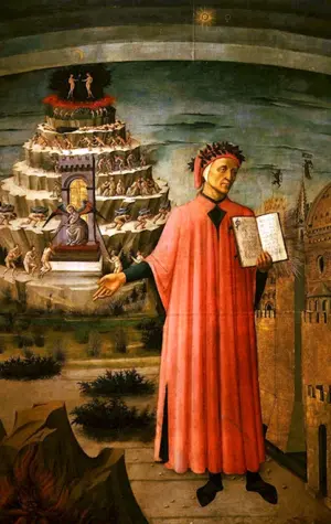 Доменико ди Микелино - Данте и три царства - 1465