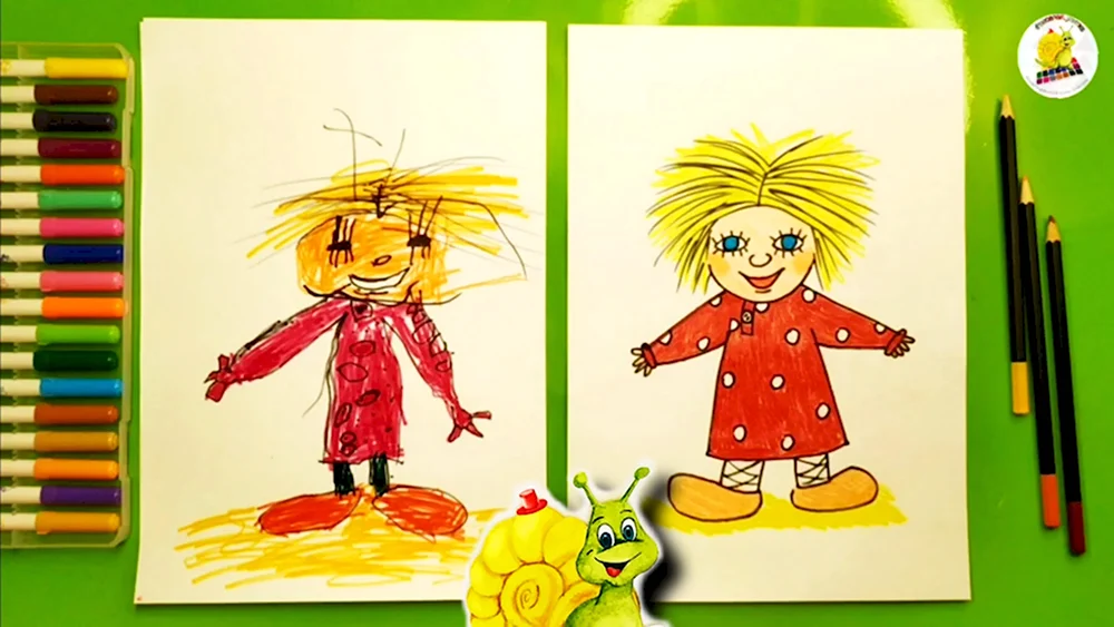 Домовёнок Кузька рисования детям