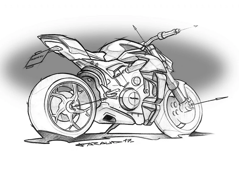 Ducati Streetfighter скетч