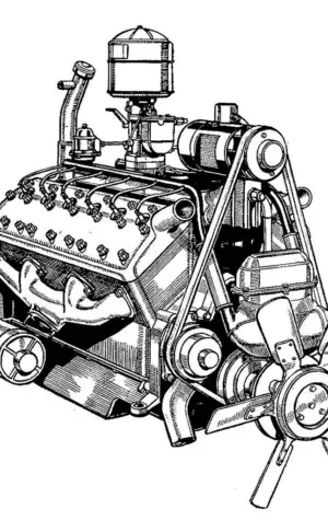 Двигатель v8 чертеж