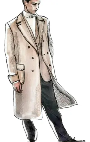 Эскиз мужского пальто