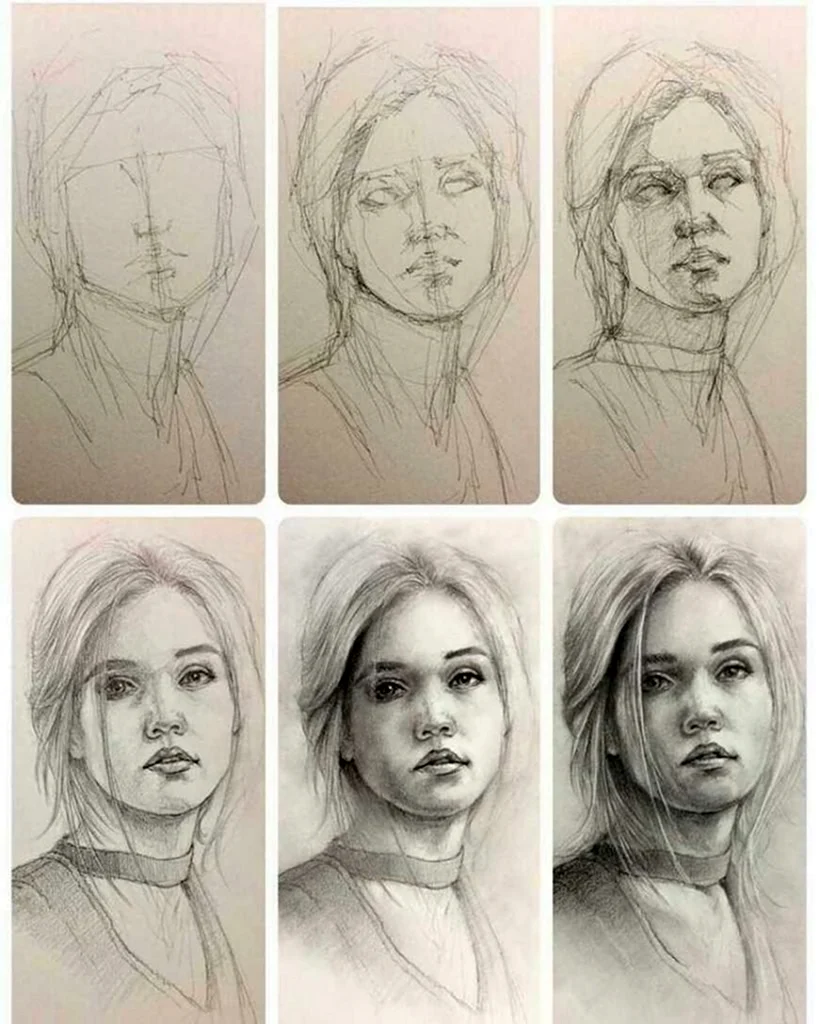 Этапы рисования портрета
