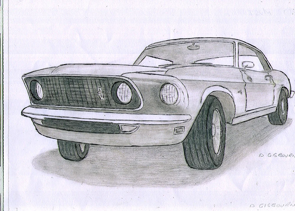 Форд Мустанг 1965 рисунок