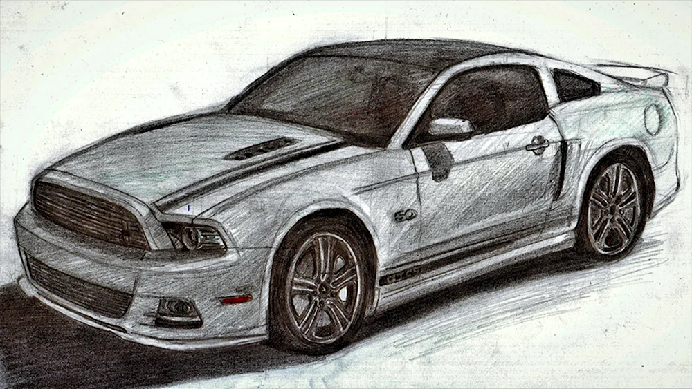 Ford Mustang 2005 рисунок