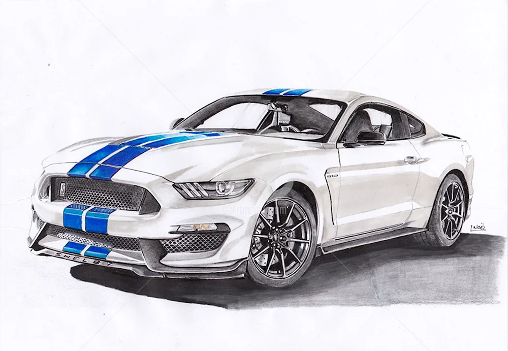 Ford Mustang Shelby gt500 рисунки