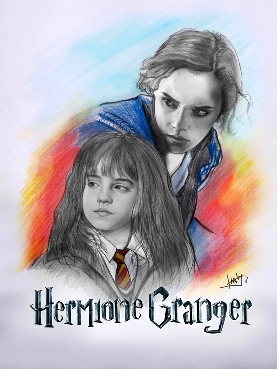 Гарри Поттер и Гермиона Грейнджер рисунок