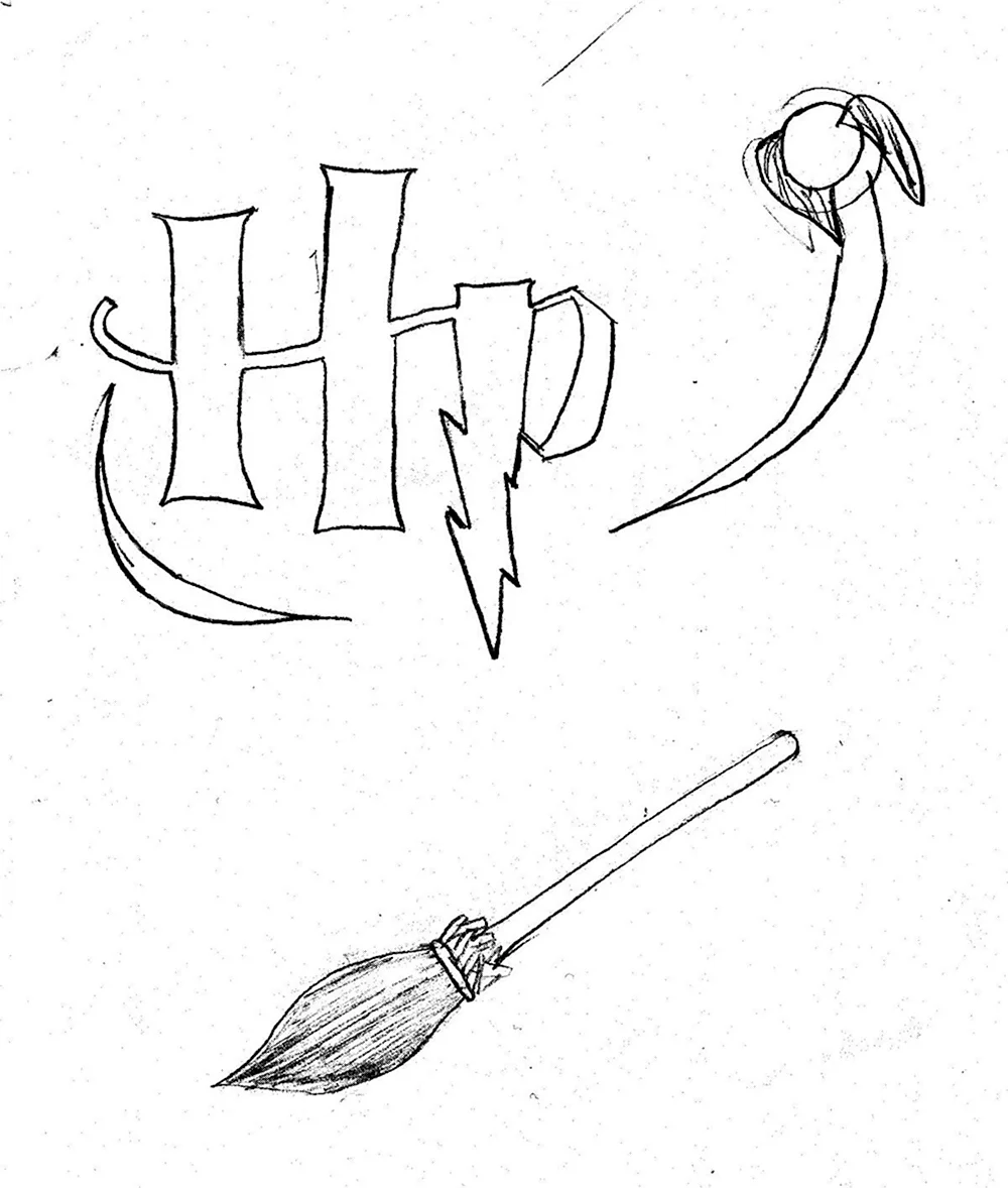 Гарри Поттер рисунки для срисовки лёгкие