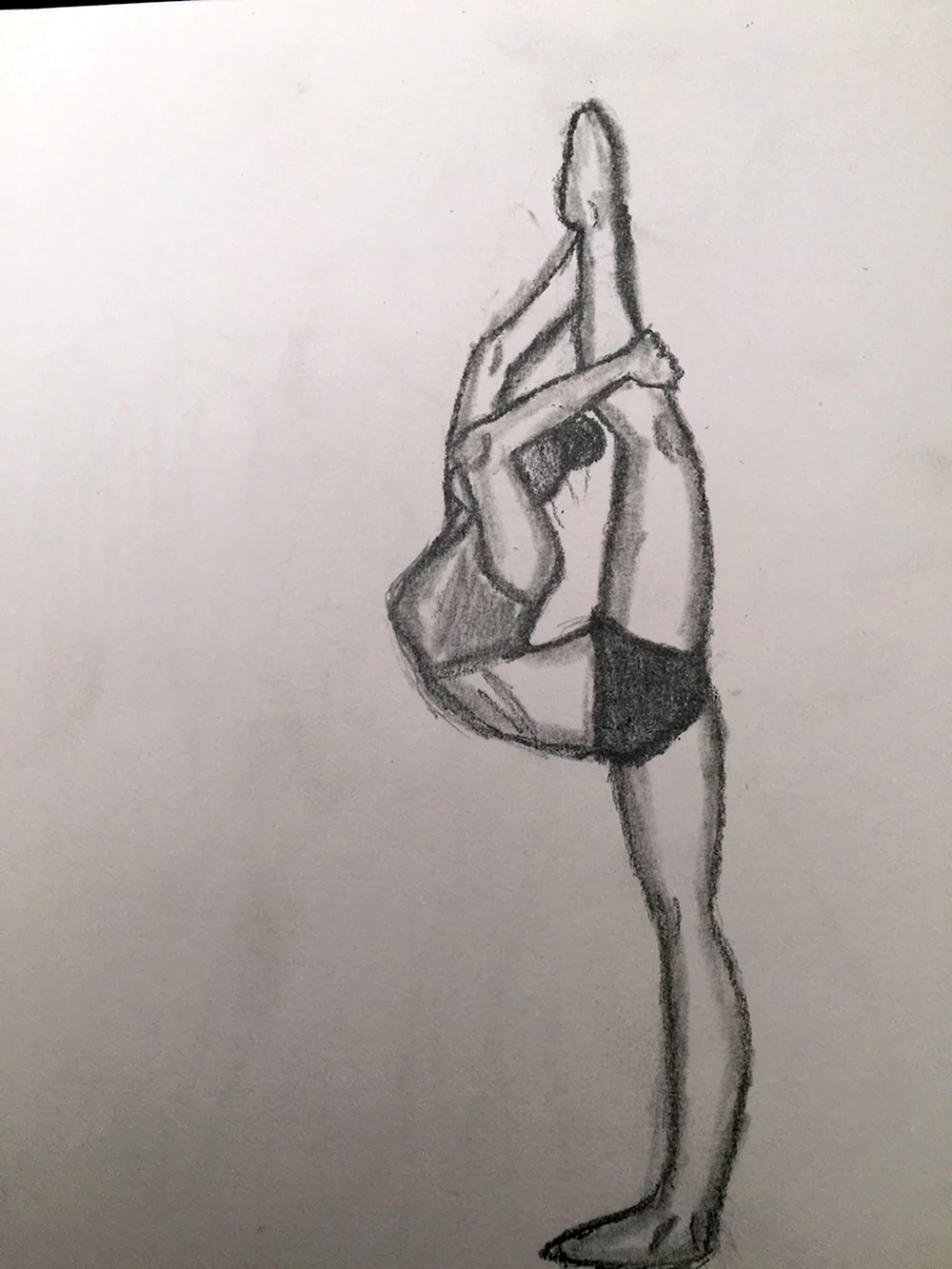 Гимнастка рисунок карандашом